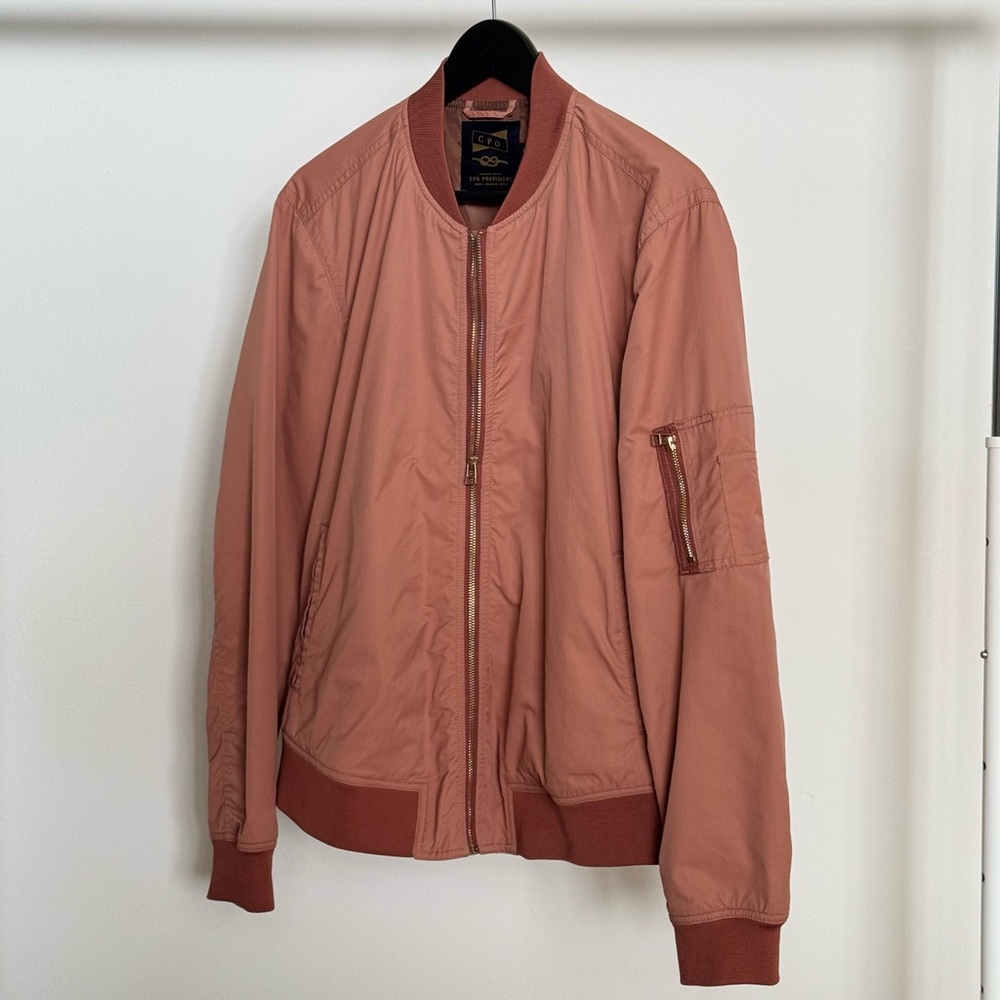Men’s Peach/Salmon Lightweight Bomber Jacket (M)